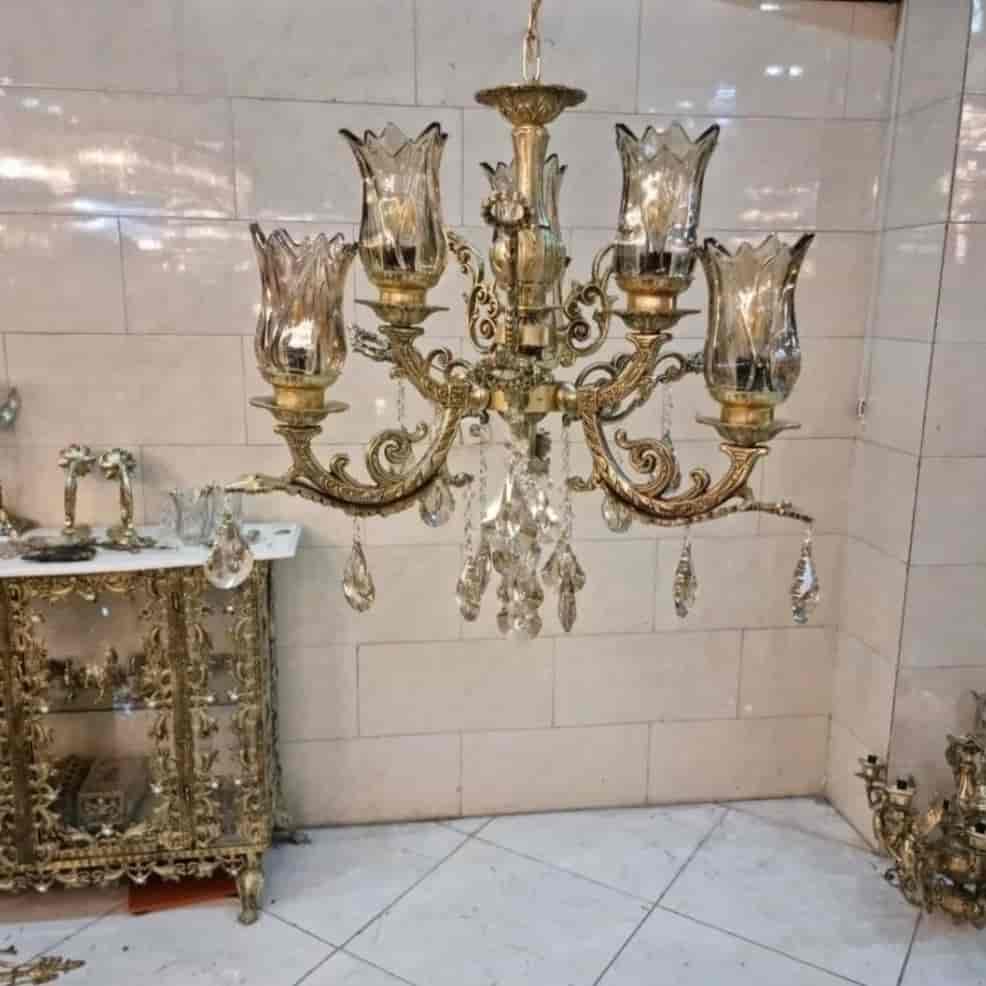 لوستر ۳ شاخه آلمینیوم ۶ لامپ