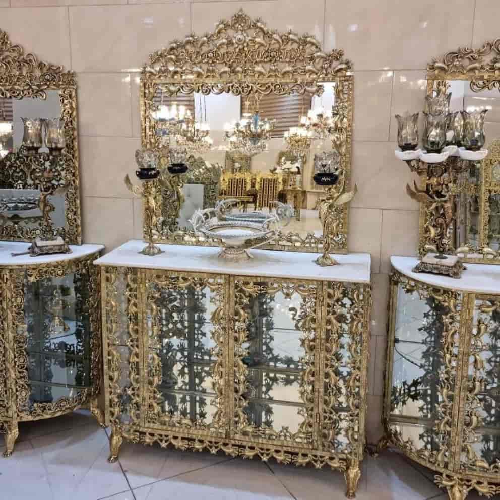 مرآة كونسول برونزية مقاس 120 سم